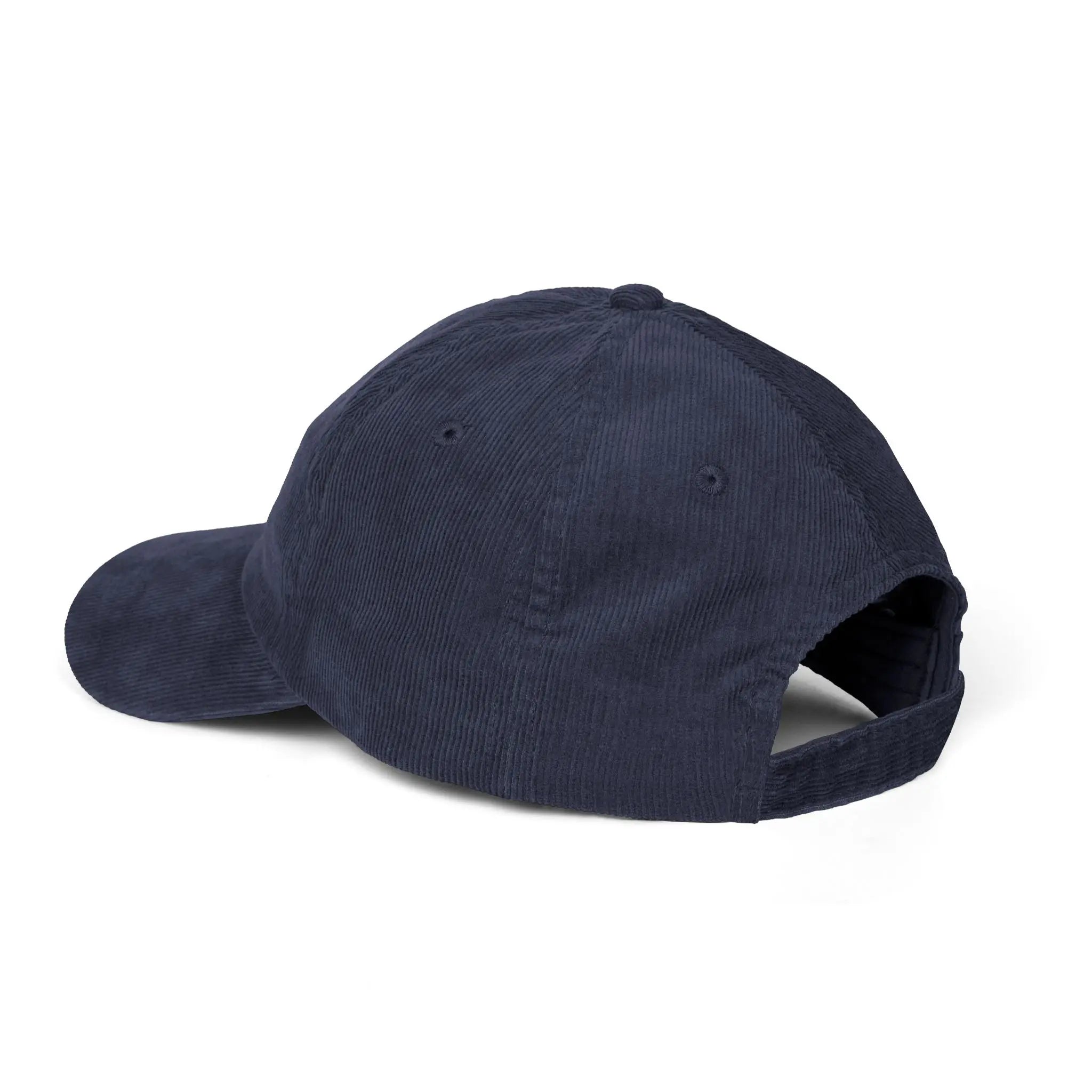 Navy blue cap on a white background